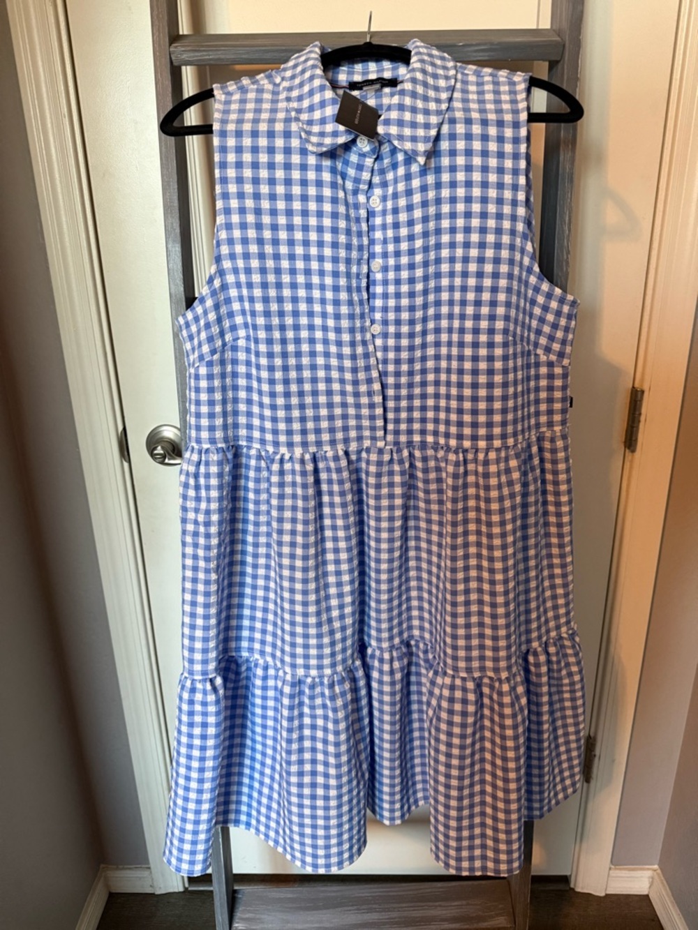Tommy Hilfiger Blue & White Gingham Dress